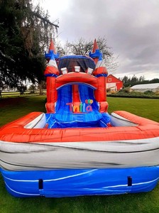 Castillo Inflable Comercial para Exteriores, Húmedo y Seco, Combo para <span class=keywords><strong>Adultos</strong></span> con Brincolín y Tobogán, Combo de Brincolín y Tobogán Húmedo y Seco - Product Image 5