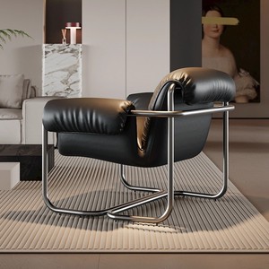 Modern <strong>Acapulco</strong> Sling Lounge <strong>Chair</strong> Comfortable Leather Hanging <strong>Chair</strong> for Living Room - Product Image 2
