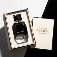 Flacon de parfum vide en verre noir, design unique et personnalisé, nouveau, avec sertissage irrégulier, 30ML 50ML 100ML, avec boîte cadeau