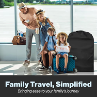 Grand sac de voyage pour poussette, durable, pour avion, avec housse de protection pour le contrôle à la porte et sangles de sac à dos, pochette de rangement, compatible avec les poussettes doubles