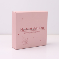 FAVORCRAFTS Boîtes en carton rose personnalisées avec logo imprimé, différentes tailles, deux pièces (couvercle et base) pour emballages de cadeaux cosmétiques
