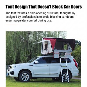 Tente de toit JIYA <span class=keywords><strong>190</strong></span>, installation rapide, imperméable, coque rigide, tente de toit pour 2 personnes, petite voiture pour le camping hors route 4x4 - Product Image 3