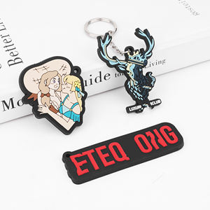 Cadeau d'affaires promotionnel Logo personnalisé 3D PVC porte-clés en caoutchouc souple personnalisé durable écologique non toxique - Product Image 3