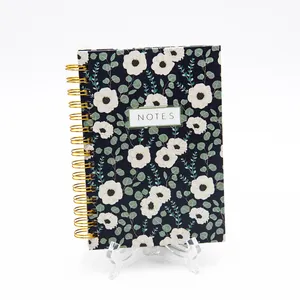 Cuadernos de tapa dura en espiral A5 personalizados al por mayor varios diseños serie de flores