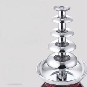 Fontaine à chocolat professionnelle en acier inoxydable avec tour pour usage commercial - Product Image 2
