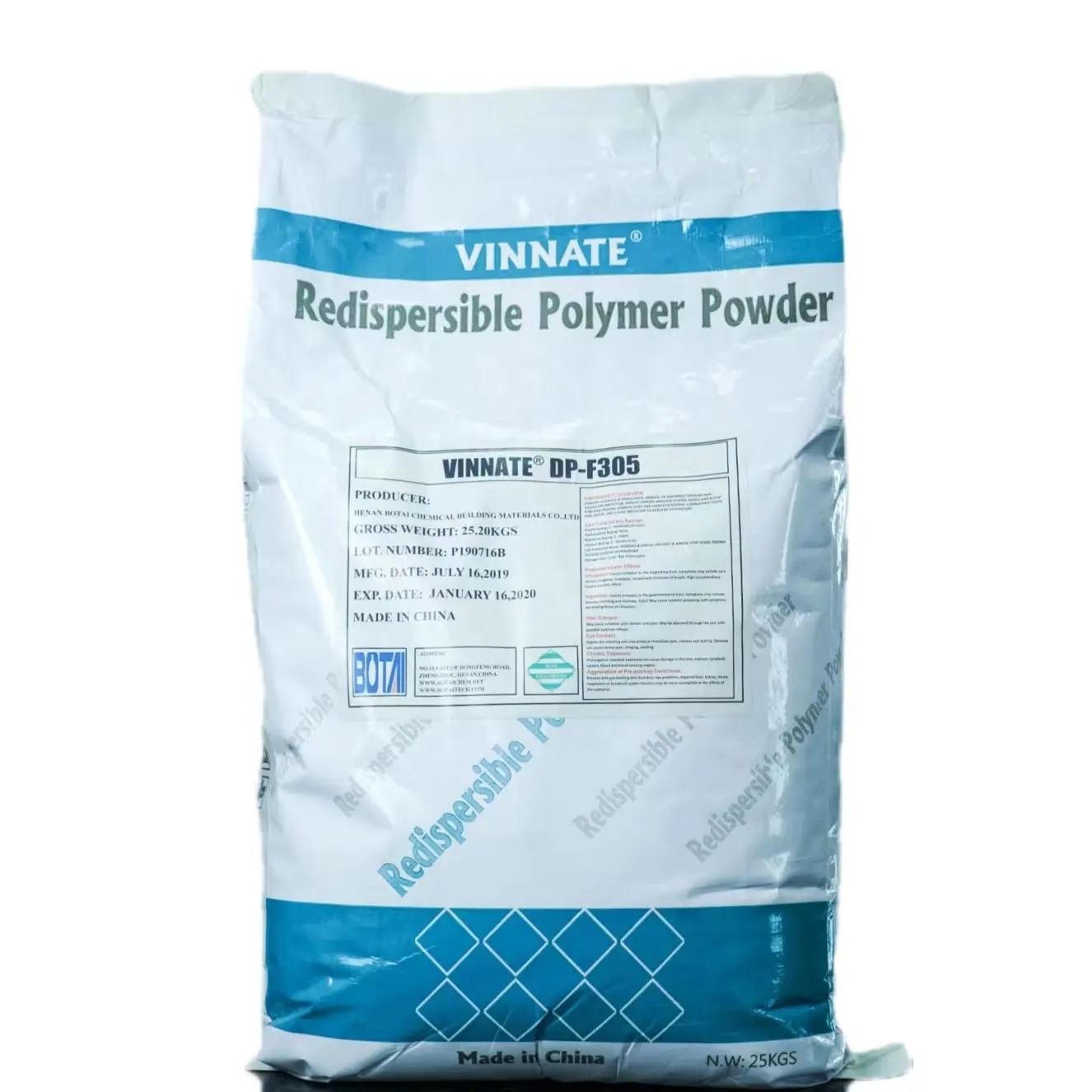 VINNATE vae rdp fournisseurs de poudre de polymère redispersible poudre d'émulsion redispersible pour colle à carrelage rdp rd10