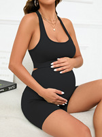 Ensemble de maternité 2 pièces pour femmes-soutien-gorge et short pour la grossesse-ensembles de vêtements de salon d'entraînement de yoga