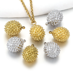 Pendentif en forme de fruit 3D en acier inoxydable plaqué or 18 carats, série de fruits tendance, populaire en Europe et en Amérique - Product Image 1