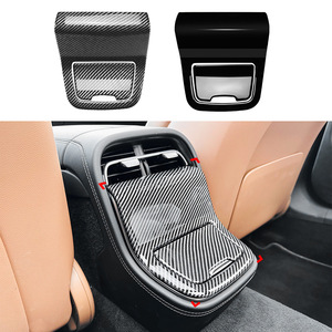 AMP-Z Rear Air Vent Mask Carbon Fiber Texture ABS Glue Tape Installation For Mercedes-Benz E-Class W214 2024+ - Product Image 4