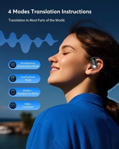 Audífonos con IA en Tiempo Real para 133 Idiomas, Traducción Inalámbrica 3 en 1 para Viajes y Reuniones, Comodidad Inalámbrica - Product Image 2