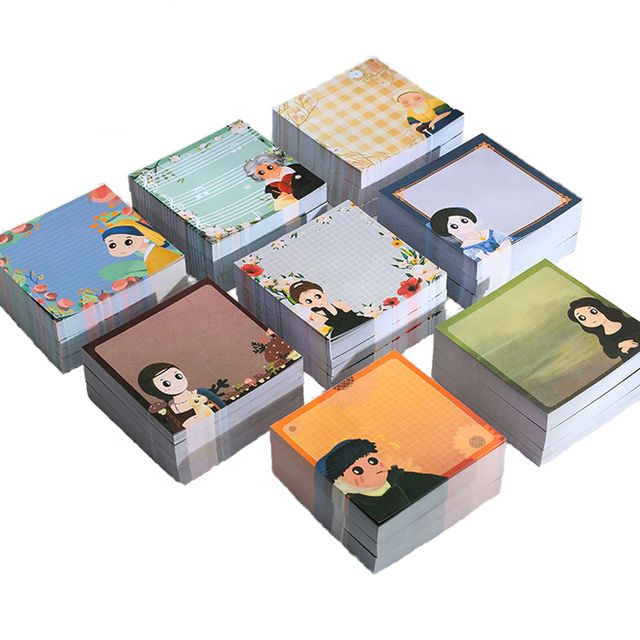 New Trending Custom Stationery Reusable Cartoon Character Style Sticky Notes Colorful Memopad