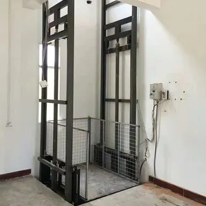 Pabrik hidrolik mengangkat platform besar panduan rel mengangkat kargo lift luar ruangan mengangkat kargo lift