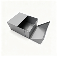 Boîte cadeau en papier cartonné rigide à double porte avec fermeture magnétique incrustée de cartes dorées, design haut de gamme personnalisé pour parfum, gaufrage