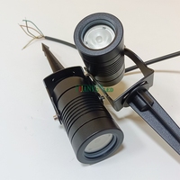 Projecteur LED RGB sur pied en aluminium IP65 1-10W, puissance réglable, contrôle par télécommande/DMX512, faisceau dimmable, angle de 45-90°, pour jardin