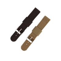 Bracelet de montre personnalisé en toile noire, boucle de haute qualité de 18mm pour bracelet de montre à Sublimation, vente en gros