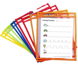 Custom Logo Reusable PVC Dry Erase Pockets Teacher's Storage Pocket Chart for Classroom or Office Storage <b>Bags</b> - Product Image 2