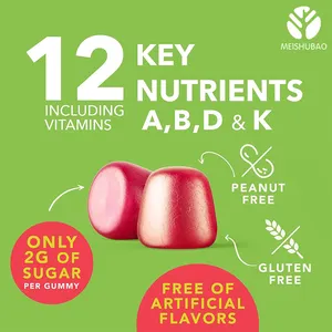 Дешевый логотип на заказ Мультивитаминные жевательные конфеты с витаминами для здоровья детей