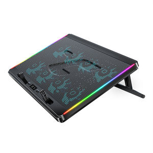 Coolcold <span class=keywords><strong>tapis</strong></span> de refroidissement pour <span class=keywords><strong>ordinateur</strong></span> <span class=keywords><strong>portable</strong></span> 12-17 pouces <span class=keywords><strong>tapis</strong></span> de refroidissement 8 ventilateurs de refroidissement silencieux lumière LED support de refroidisseur d'<span class=keywords><strong>ordinateur</strong></span> <span class=keywords><strong>portable</strong></span> réglable - Product Image 4