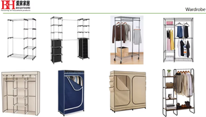 Porte-manteau de salon avec 4 étagères en bois, armoire suspendue noire avec étagère - Product Image 6