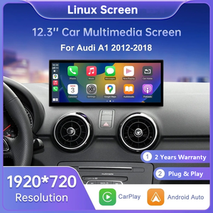 Écran tactile 12,3 pouces <span class=keywords><strong>pour</strong></span> <span class=keywords><strong>Audi</strong></span> <span class=keywords><strong>A1</strong></span> 2012-2018 avec CarPlay sans fil, Android Auto, Airplay, autoradio, lecteur multimédia - Product Image 1