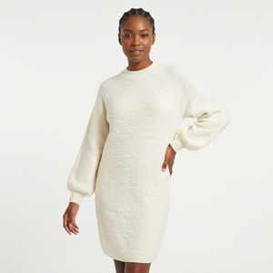 Autumn Winter <b>Casual</b> Woolen Plain Dyed Straight Simple Knit <b>Long</b> Sleeve Maxi Sweater <b>Dress</b> - Product Image 1