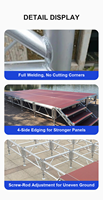 Scène modulaire portable en aluminium pour concerts en plein air, fêtes, mariages, expositions, plateforme événementielle facile à assembler