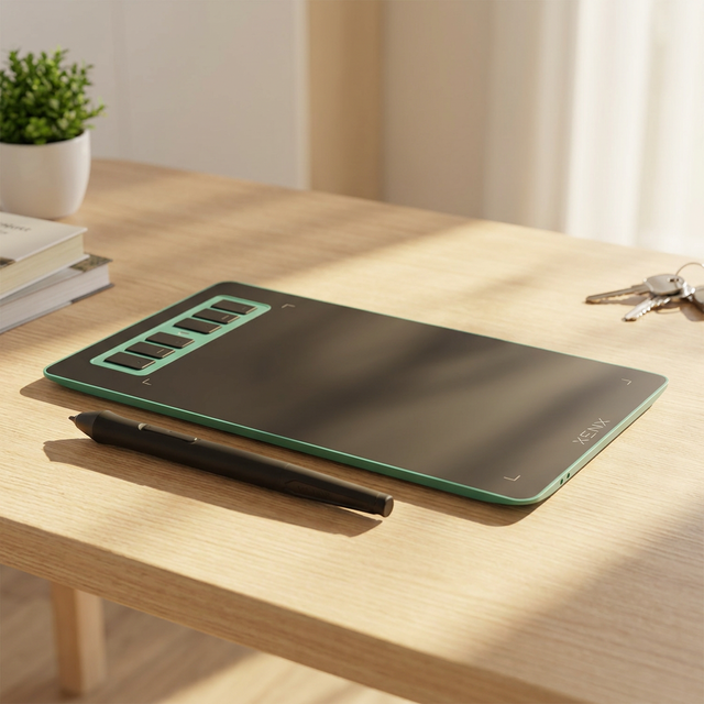 Kstar 8192 Pressure Levels Graphics Tablet 6 Express Keys USB Interface 5080 LPI Pen Resolution 6.6x4.1 Inch Active Area for