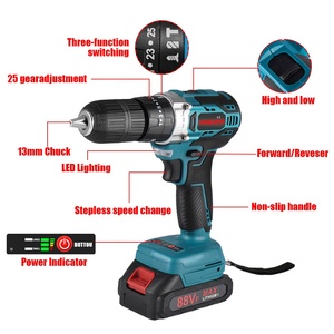 <span class=keywords><strong>Perceuse</strong></span> à percussion électrique sans balais 1000W 450NM tournevis électrique sans fil 25 + 3 couple 3 en 1 13mm pour <span class=keywords><strong>Makita</strong></span> 18v batterie bricolage - Product Image 4