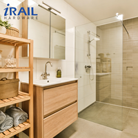 Porte de douche coulissante sans cadre de luxe, verre de sécurité trempé, solution moderne pour salle de bain durable et facile à nettoyer