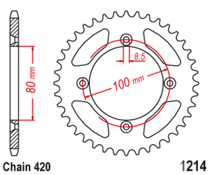 Piñón de motocicleta de aleación de aluminio CNC de alta calidad personalizado para <span class=keywords><strong>Mini</strong></span> BIke <span class=keywords><strong>Honda</strong></span> CRF110 <span class=keywords><strong>CRF</strong></span> 110 - Product Image 6