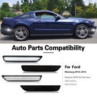 Lampu Sein Samping LED Otomatis untuk Ford Mustang 2010-2014 Lensa Asap Lampu Putih AR3Z 15A201 2 Pcs Set Pengganti