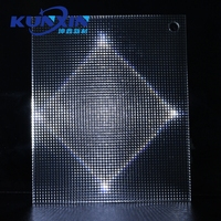 Diffuseur de lumière LED prismatique personnalisé UGR<19, plaque de guidage, acrylique transparent givré, panneau diffuseur LED en PMMA