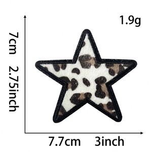 New Hot Iron on <b>Glitter</b> Edge Leopard Print Mama Star Yall Patch for T-shirt Hoodies Hat Decoration - Product Image 6