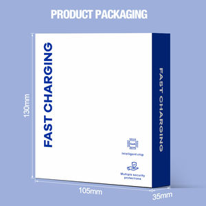 3種類のType-C充電器（EU、US、UK対応）65W PD急速充電、ケーブル付き、USB Type-Cブロック、携帯電話用壁掛けモバイルアダプター、GaN充電器 - Product Image 5