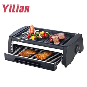 Indoor barbecue hot dog stone plate non-stick coating tafal electric teppanyaki raclette oven