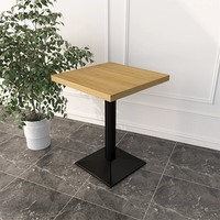 Chaise de salle à manger classique en bois avec pieds en bois, panneau en contreplaqué, ensemble table et chaises de restaurant