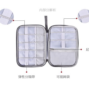Data Cable Storage Bag Large Capacity Waterproof Shockproof Dustproof For Electronics Organizers - Product Image 3