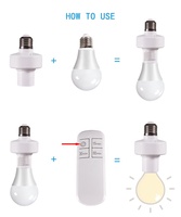 Douille E27 sans fil, télécommande E27, interrupteur à minuterie intelligente, support de lampe pour ampoule LED 110V 220V maison multi interrupteur d'éclairage