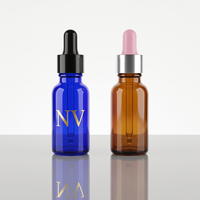 Botol Penetes Minyak Esensial Kaca Silinder Hijau Amber Biru 5ml 10ml 15ml 20ml 30ml 50ml 100ml Kemasan Kosmetik Grosir