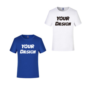 Venta al por mayor 100% poliéster personalizado impreso camiseta liso blanco negro verde Camiseta superior sublimación camiseta en blanco - Product Image 2