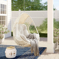Fauteuil suspendu en macramé tissé à hauteur réglable avec coussin et oreiller doux, style bohème, pour patio et jardin