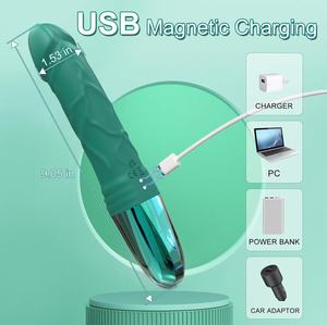 Vibratore a forma di Dildo da donna con schermo LCD all'ingrosso di stimolazione del capezzolo vibratore giocattolo del sesso - Product Image 4