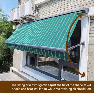 Auvent polyvalent en aluminium à bras articulé avec inclinaison réglable, <span class=keywords><strong>manivelle</strong></span> ou <span class=keywords><strong>moteur</strong></span> tubulaire, faible entretien pour la maison et les marchés extérieurs - Product Image 5