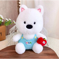 Mini jouets en peluche personnalisés, en tissu doux et court, légers, design souple, 7-8 pouces, pour cadeau de Noël dans un bonnet de Noël