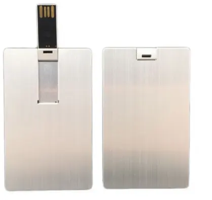 Yüksek maliyetli özel renkli kartvizit pendrive 8gb 16gb metal kredi kartı usb flash sürücü fuar için logo ile
