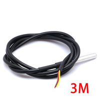 Baja Tahan Karat Tahan Air untuk Sensor Suhu dengan Kabel Terminal XH2.54-3P Panjang 1m Penggunaan Dalam Ruangan Output 0-10V