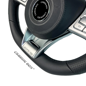 Volante Deportivo de Cuero Personalizado Premium para Mercedes-Benz <span class=keywords><strong>AMG</strong></span> GT63S W221 W222 W205 W204 <span class=keywords><strong>C220</strong></span> GLC CLA W907 W910 - Product Image 4