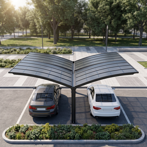 Cochera de Policarbonato Moderna y Sencilla para las Cuatro Estaciones, Hecha a Medida, con Estructura de Aluminio para Estacionamiento al Aire Libre - Product Image 2