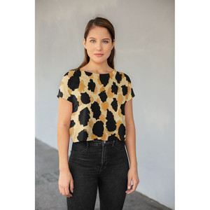 T-shirt corta con stampa integrale con motivo astratto (40) - Product Image 1