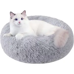 Puppy and Kitten 20/24 Inch Small Dog Bed for Small Dogs Washable-Round Pet cat bed for Indoor Cats